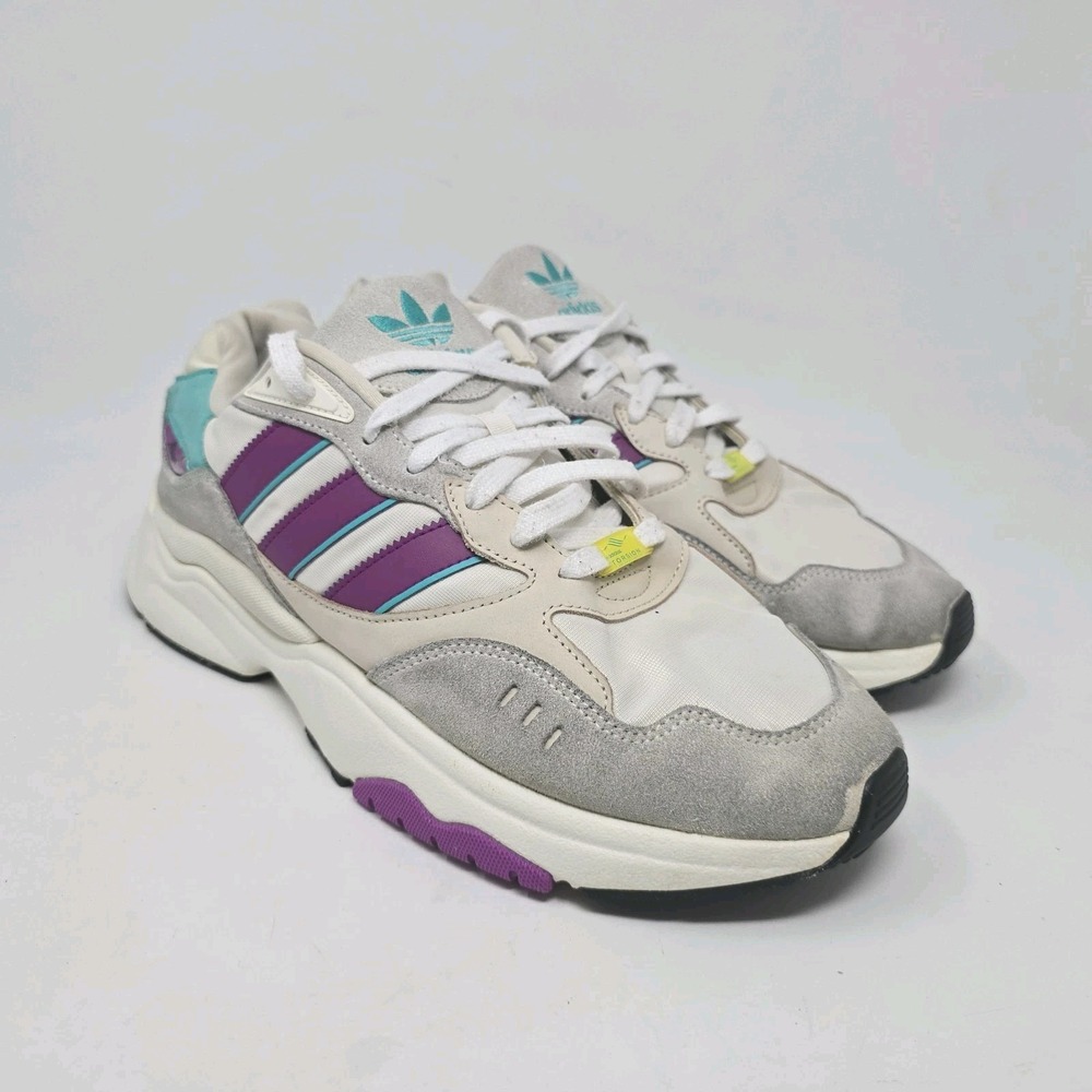 Adidas Retropy F90 Mens Size 12 Off White Sonic Fuchsia Running Shoes HP8019